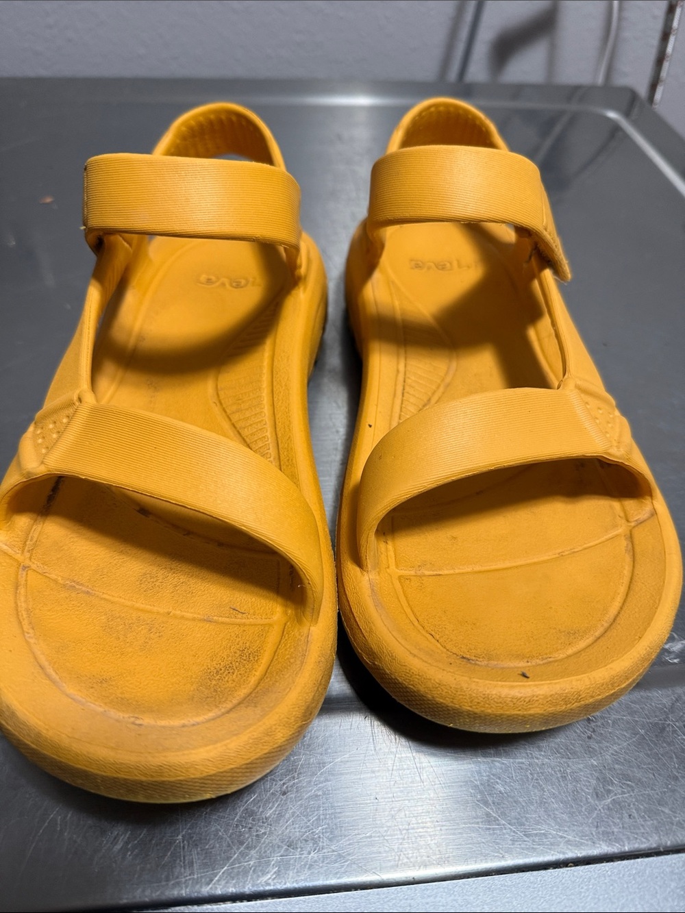 Teva Kids Yellow Hook-and-Loop Sandals